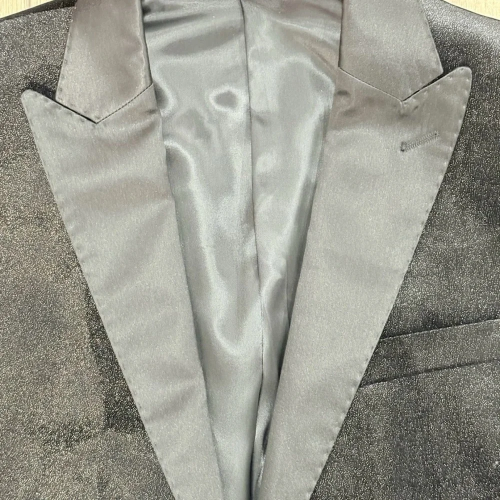Giovanni Testi Black Sparkle Suite Jacket (Men's Size 38R)